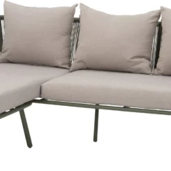 Intratuin 3-zits Loungebank Met Vaste Chaise Longue Iris Wicker Groen