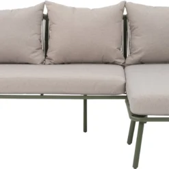 Intratuin 3-zits Loungebank Met Vaste Chaise Longue Iris Wicker Groen -Madison Sales Store 2011999621020 4 1