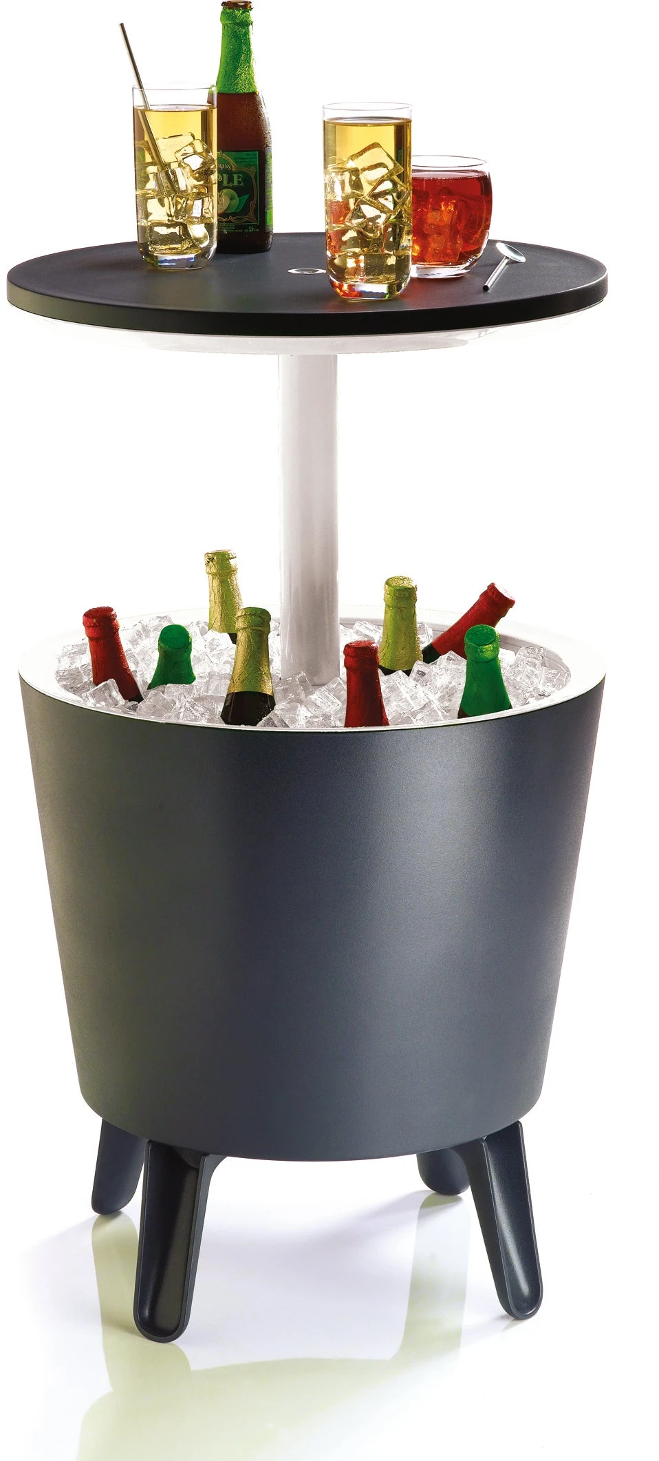 Keter CoolBar Bijzettafel Antraciet D 50 H 87 Cm 3 Keter CoolBar Bijzettafel Antraciet D 50 H 87 Cm