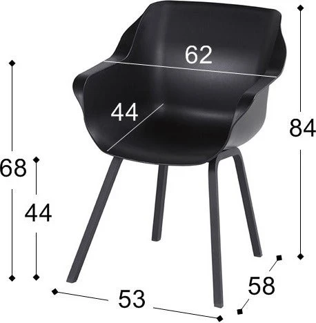 Hartman Kuipstoel Sophie Element Zwart 8 Hartman Kuipstoel Sophie Element Zwart - Afbeelding 6