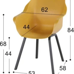 Hartman Kuipstoel Sophie Element Geel / Zwart 9 Hartman Kuipstoel Sophie Element Geel / Zwart -Madison Sales Store 8711268544299 4