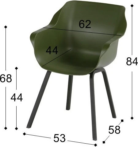 Hartman Kuipstoel Sophie Element Groen / Zwart 6 Hartman Kuipstoel Sophie Element Groen / Zwart - Afbeelding 4