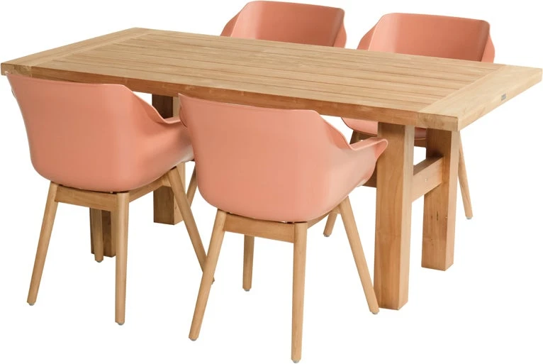 Hartman Tuinstoel Sophie Studio Roze / Teak 5 Hartman Tuinstoel Sophie Studio Roze / Teak - Afbeelding 3