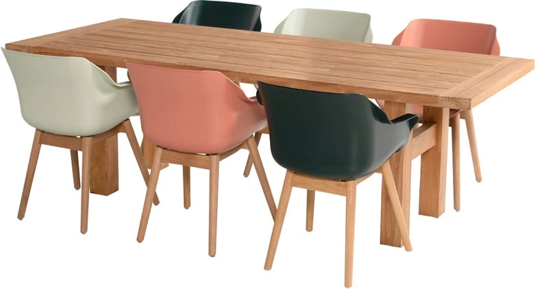 Hartman Tuinstoel Sophie Studio Roze / Teak 7 Hartman Tuinstoel Sophie Studio Roze / Teak - Afbeelding 5