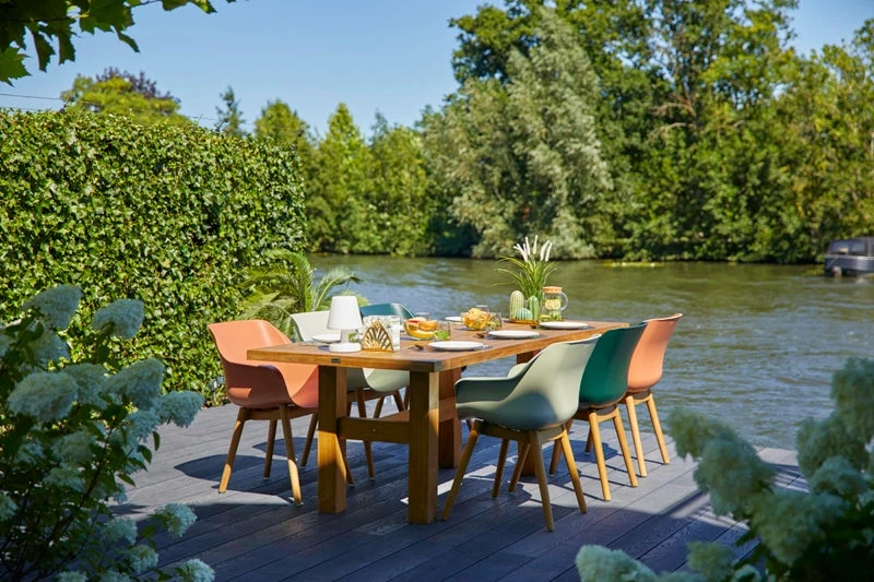 Hartman Tuinstoel Sophie Studio Roze / Teak 8 Hartman Tuinstoel Sophie Studio Roze / Teak - Afbeelding 6