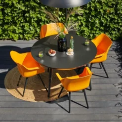 Hartman Kuipstoel Sophie Studio Oranje / Zwart -Madison Sales Store 8711268614893 8