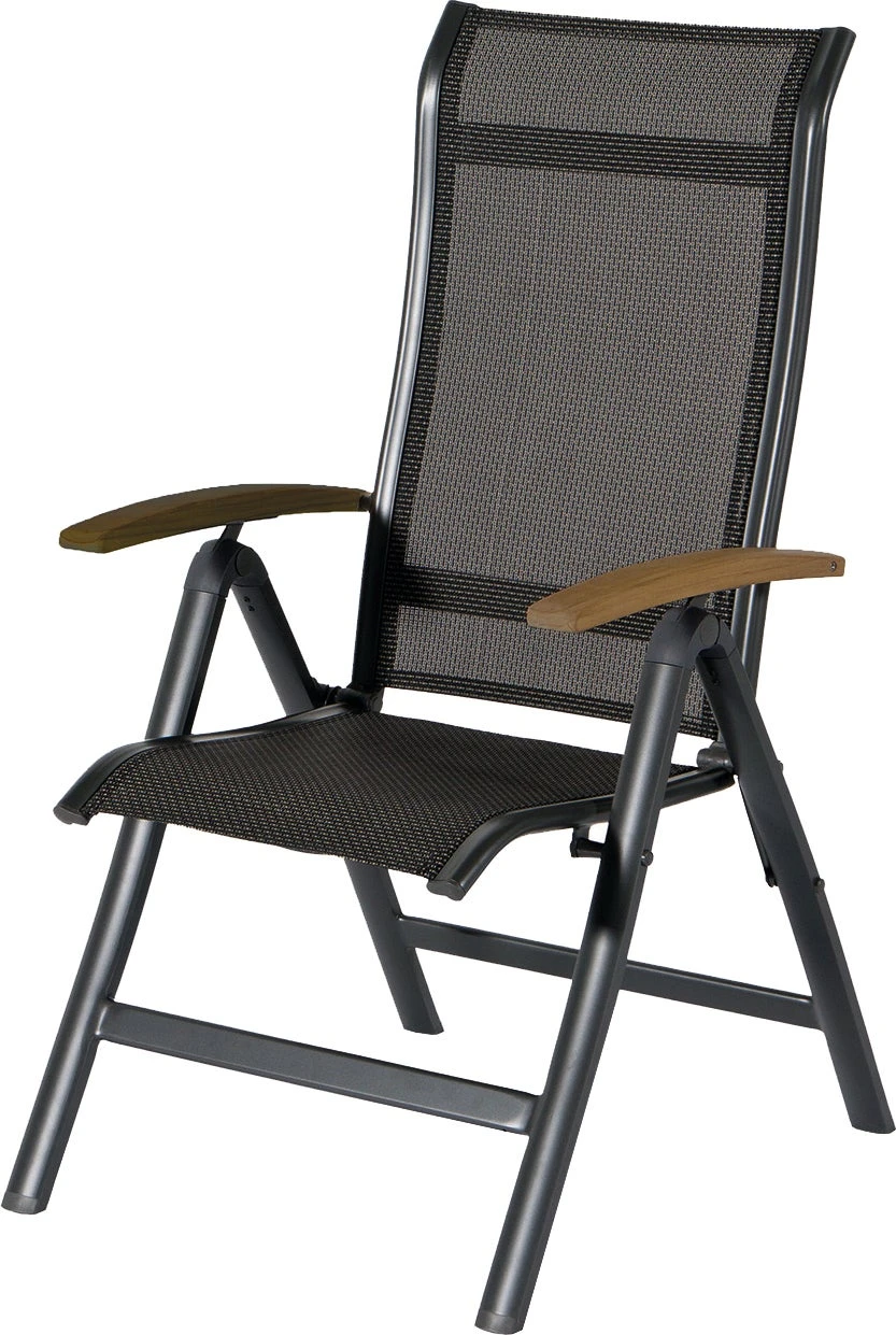 Hartman Verstelbare Standenstoel Alice Antraciet / Teak 2 Hartman Verstelbare Standenstoel Alice Antraciet / Teak