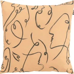 Hartman sierkussen Faces geel 50 x 50 x 16 cm