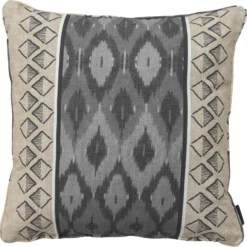Madison sierkussen Ikatin grijs 50 x 50 x 12 cm