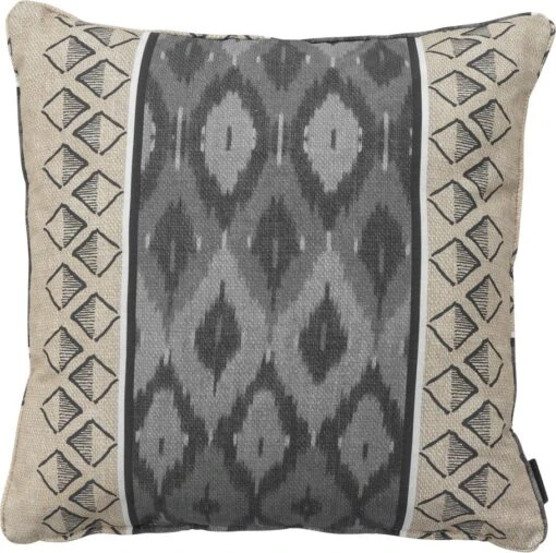 Madison sierkussen Ikatin grijs 50 x 50 x 12 cm