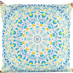 Sierkussen Mandala Blauw / Geel / Groen 45 X 45 Cm
