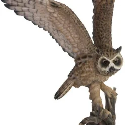 Esschert Design Tuinbeeld Uil Op Stam Bruin 32,2 X 27,3 X 54,2 Cm