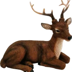 Esschert Design Tuinbeeld Hert Liggend Naturel 20 X 11 X 18 Cm