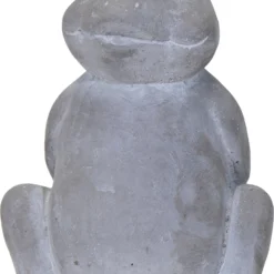 Tuinbeeld Deko Kikker Zittend Grijs 14,5 X 13 X 19,5 Cm