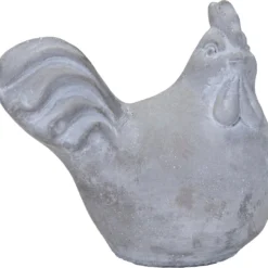 Tuinbeeld Deko Haan Grijs 16 X 9,5 X 14 Cm