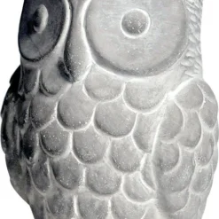 Mega Collections Tuinbeeld Uil Grijs 9 X 8 X 15 Cm