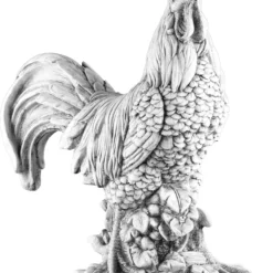 Tuinbeeld Haan Grijs 31 X 14 X 38 Cm