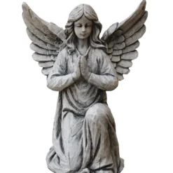 Tuinbeeld Engel Grijs 22 X 31 X 40 Cm