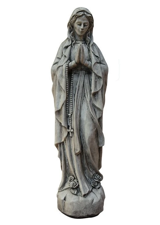 Tuinbeeld Maria Grijs 14 X 14 X 49 Cm 3 Tuinbeeld Maria Grijs 14 X 14 X 49 Cm