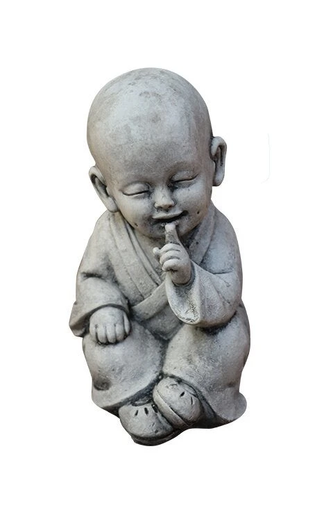 Tuinbeeld Zwijgende Monnik Grijs 9 X 9 X 16 Cm 3 Tuinbeeld Zwijgende Monnik Grijs 9 X 9 X 16 Cm