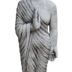 Tuinbeeld Boeddha Staand Grijs 25 X 30 X 95 Cm