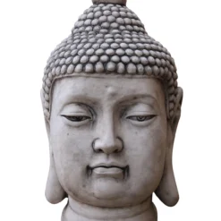 Tuinbeeld Boeddha Grijs 30 X 30 X 52 Cm