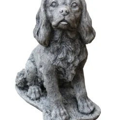 Tuinbeeld Hond Grijs 28 X 18 X 31 Cm