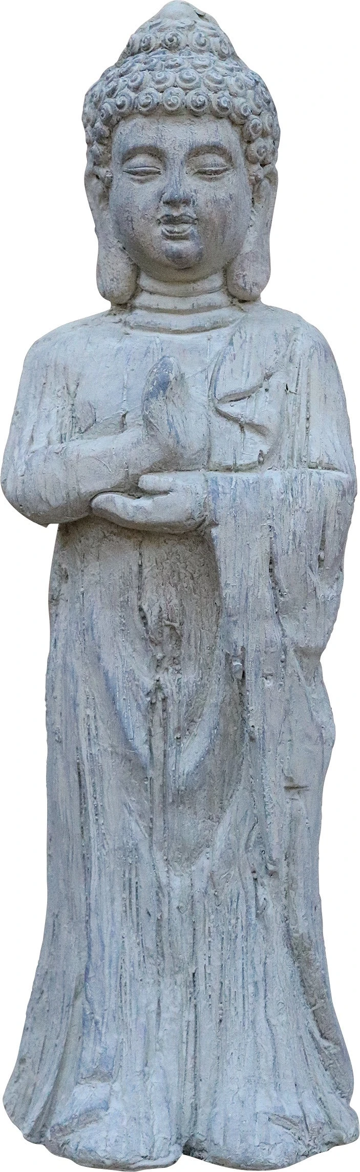 Tuinbeeld Boeddha Staand Grijs 17 X 17 X 52 Cm 3 Tuinbeeld Boeddha Staand Grijs 17 X 17 X 52 Cm