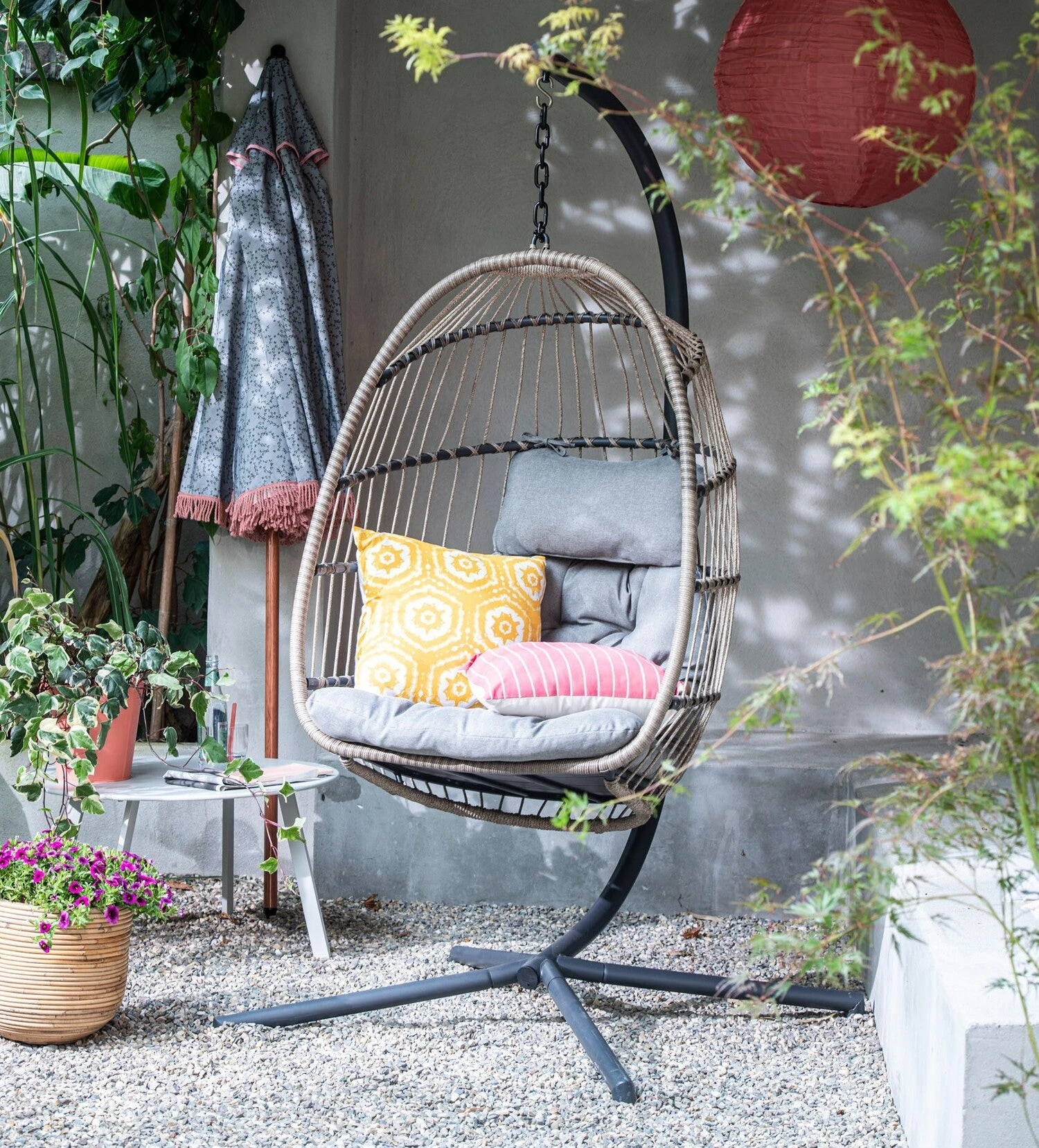 Intratuin Inklapbare Hangstoel Pax Grijs 8 Intratuin Inklapbare Hangstoel Pax Grijs - Afbeelding 6