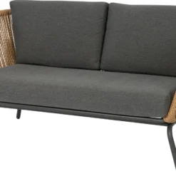 Intratuin 2-zits Loungebank Iris Wicker Naturel