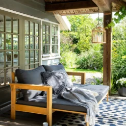 Intratuin Daybed / Loungebank Lazy Teakwash Antraciet 73 / 133 X 180 X 75 Cm -Madison Sales Store 8717263799733 4