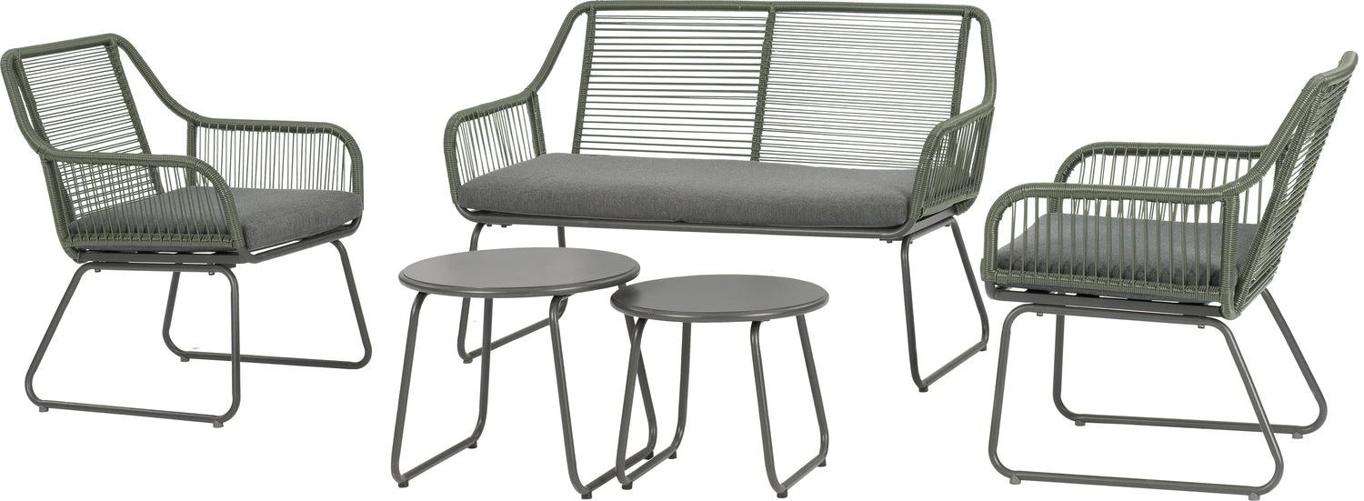 Intratuin 4-zits Loungeset Kik Staal Groen 3 Intratuin 4-zits Loungeset Kik Staal Groen