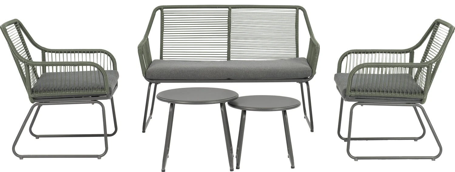 Intratuin 4-zits Loungeset Kik Staal Groen 4 Intratuin 4-zits Loungeset Kik Staal Groen - Afbeelding 2