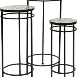 Intratuin Bijzettafel Mozaïek Zwart D 20 H 46 Cm -Madison Sales Store 8717263817376 3