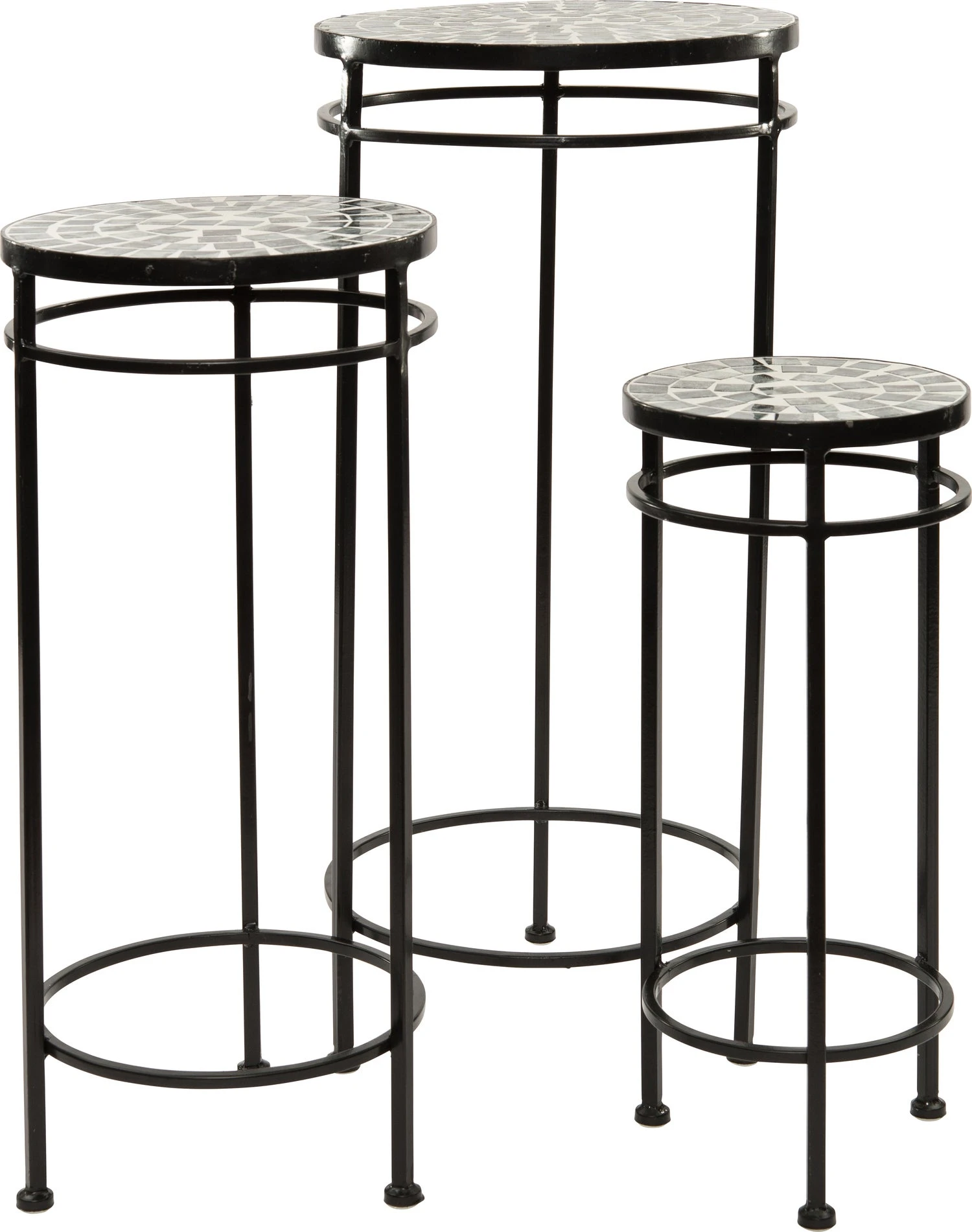 Intratuin Bijzettafel Mozaïek Zwart D 30 H 66 Cm 5 Intratuin Bijzettafel Mozaïek Zwart D 30 H 66 Cm - Afbeelding 3