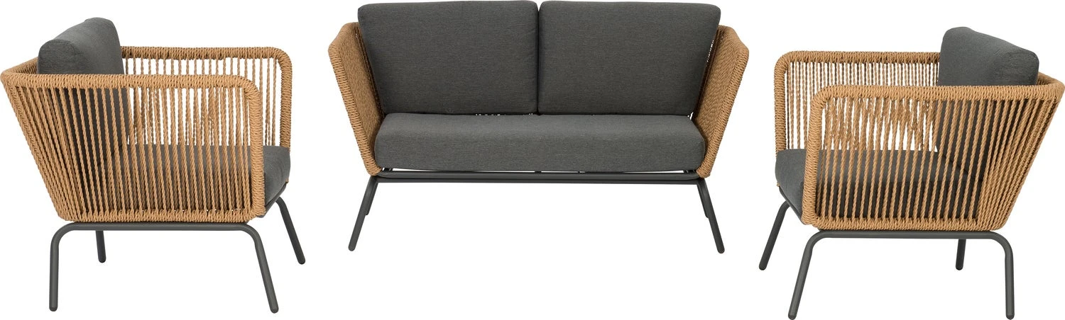 Intratuin 4-zits Loungeset Iris Wicker Naturel 4 Intratuin 4-zits Loungeset Iris Wicker Naturel - Afbeelding 2