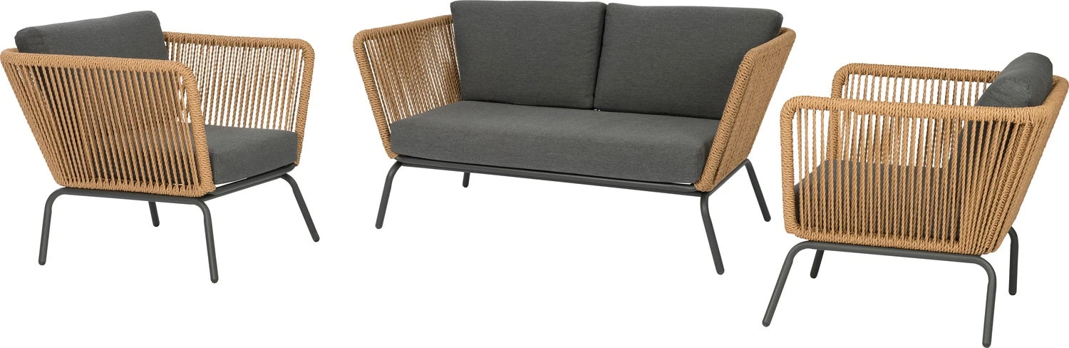 Intratuin 4-zits Loungeset Iris Wicker Naturel 3 Intratuin 4-zits Loungeset Iris Wicker Naturel