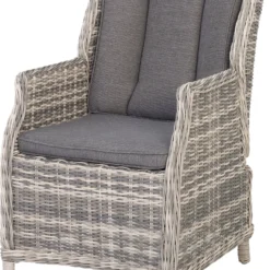 Intratuin Loungestoel Lima Verstelbaar Witgrijs