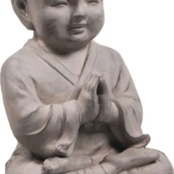 Stone Lite Tuinbeeld Boeddha Grijs 25 X 20 X 42 Cm