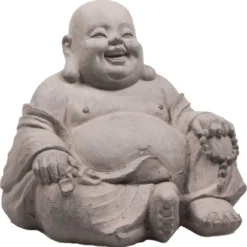 Stone Lite Tuinbeeld Boeddha Grijs 24 X 24 X 24 Cm