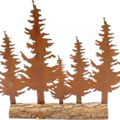 Tuinbeeld Spar Op Voet Harrison Naturel / Roest 37 X 5,5 X 33 Cm