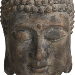 Mica Decorations Tuinbeeld Boeddha Grijs 23 X 26 X 48 Cm