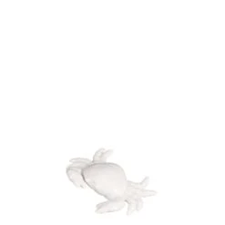 Mica Decorations Tuinbeeld Krab Wit 11 X 7,5 X 3 Cm