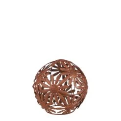 Mica Decorations Tuinbeeld Decoratiebal Bruin D 17 H 17 Cm