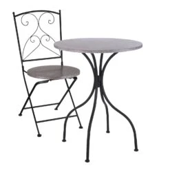 Mica Decorations Bistrostoel Feroza Grijs -Madison Sales Store 8718861934434 2