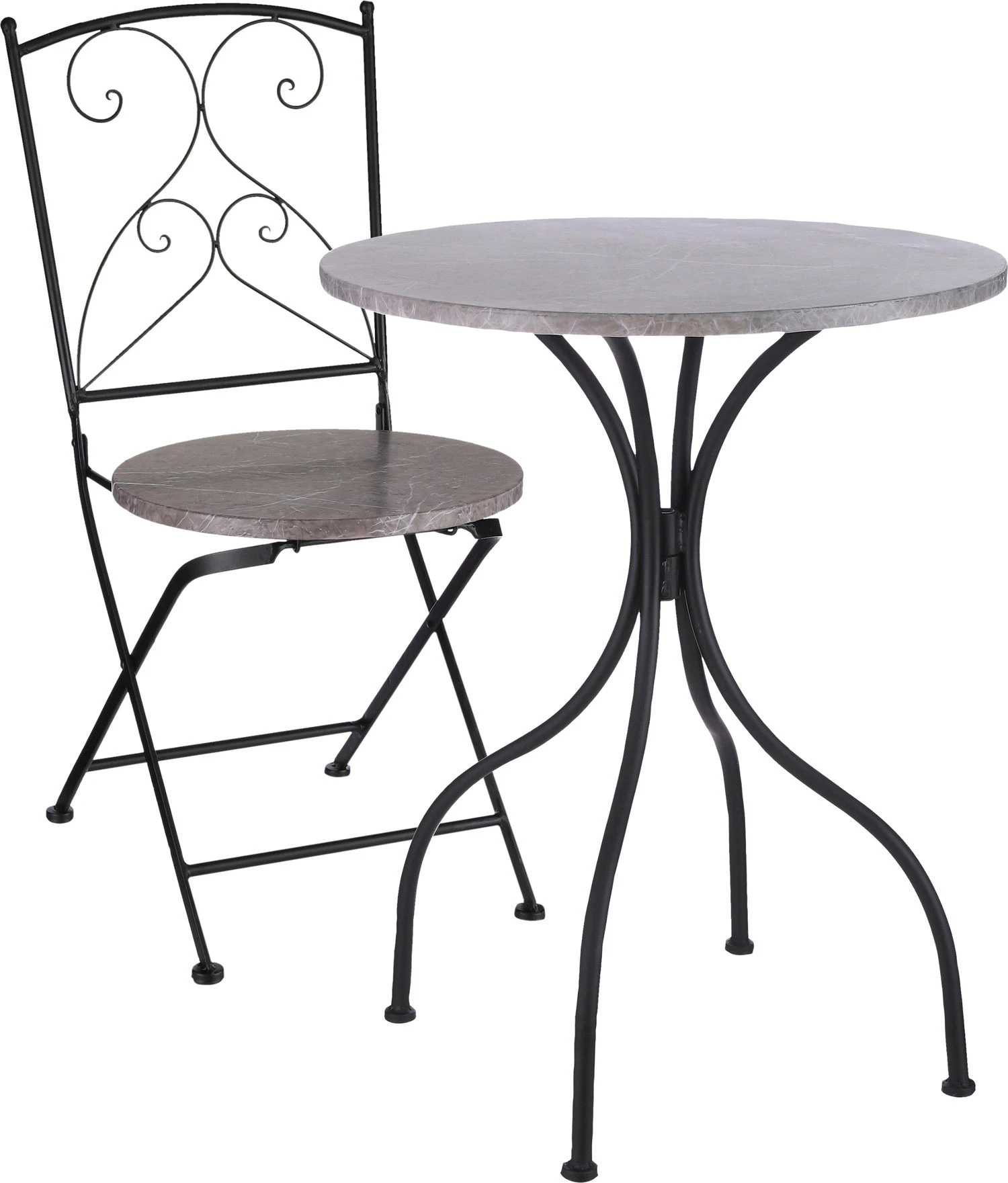 Mica Decorations Bistrotafel Feroza Grijs D 61 H 76 Cm 4 Mica Decorations Bistrotafel Feroza Grijs D 61 H 76 Cm - Afbeelding 2