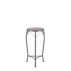 Mica Decorations Bijzettafel Feroza Grijs 30 X 26 X 65 Cm