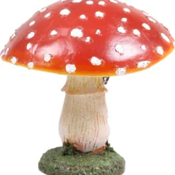 SID Tuinbeeld Paddenstoel Corey Rood / Wit 11 X 11 X 15 Cm