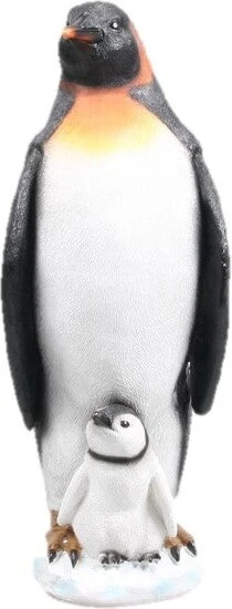 Farmwood Tuinbeeld Koningspinguin Met Jong Cody Wit / Zwart 21 X 21 X 54 Cm