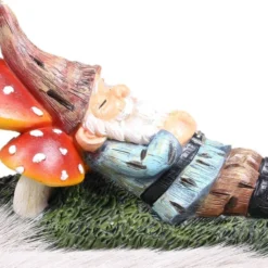 SID Tuinbeeld Kabouter Op Paddenstoel Edward Multi 20 X 9 X 12 Cm